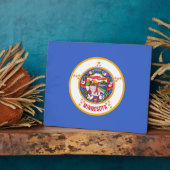 Minnesota State Flag Plaque Fotoplaat (Zijkant)