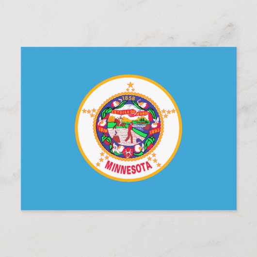 Minnesota State Flag Postcard Briefkaart (Voorkant)