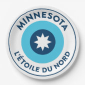 Minnesota State Flag Roundel Papieren Bordje (Voorkant)