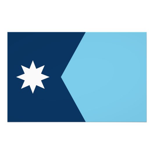 Minnesota State Flag Verenigde Staten Foto Afdruk (Voorkant)