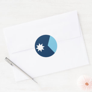 Minnesota State Flag Verenigde Staten Ronde Sticker