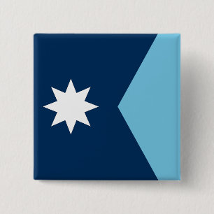 Minnesota State Flag Verenigde Staten Vierkante Button 5,1 Cm