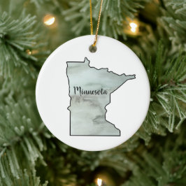 Minnesota State Illustratie Keramisch Ornament