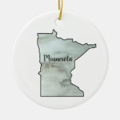 Minnesota State Illustratie Keramisch Ornament (Voorkant)