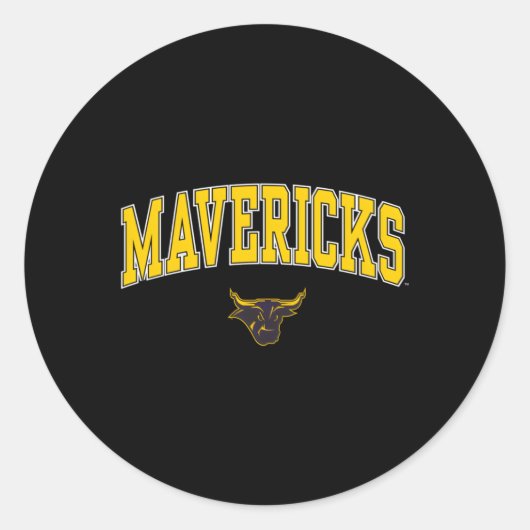 Minnesota State Mavericks Arch Over Ronde Sticker (Voorkant)