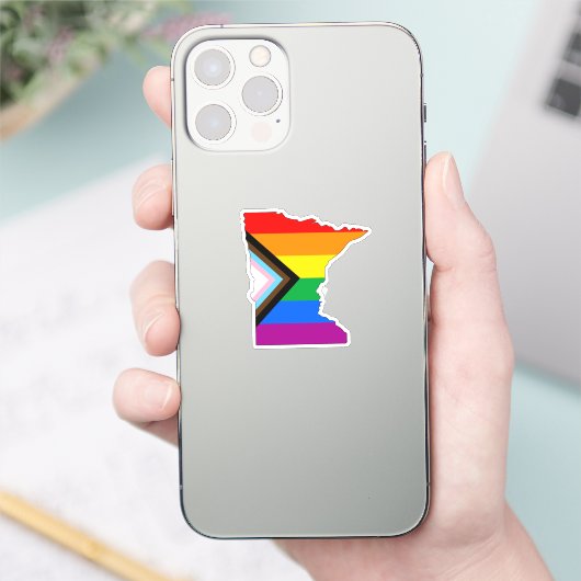 Minnesota State Pride LGBTQ Progress Pride Sticker (Telefoon)