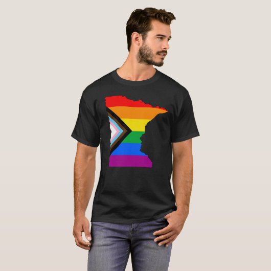 Minnesota State Pride LGBTQ Progress Pride T-shirt (Voorkant volledig)