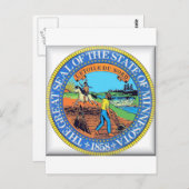Minnesota State Seal Briefkaart (Voorkant / Achterkant)