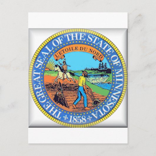 Minnesota State Seal Briefkaart (Voorkant)