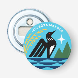 Minnesota State Seal Button Flesopener