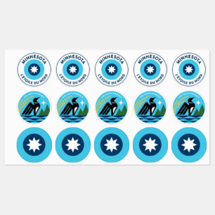 Minnesota State Seal en L'Étoile Du Nord Roundel Labels