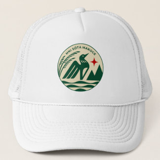 Minnesota State Seal in wilde kleuren Trucker Pet