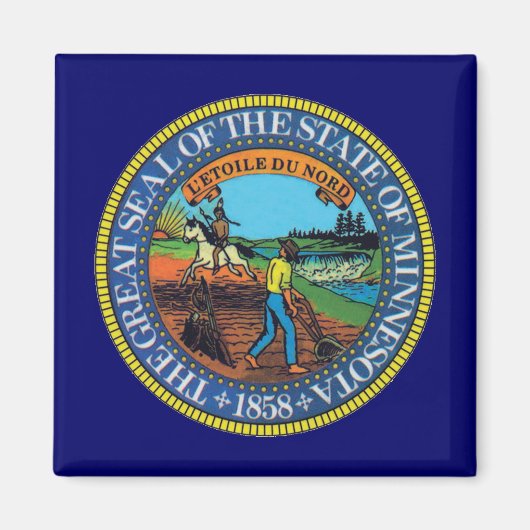 Minnesota State Seal Magneet (Voorkant)