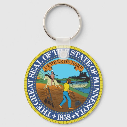 Minnesota State Seal Sleutelhanger (Voorkant)