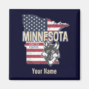 Minnesota State Verenigde Staten Kaart Verenigde Magneet