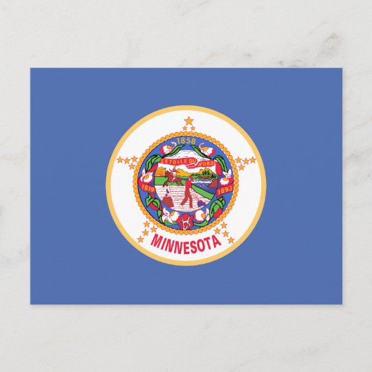 Minnesota State Vlag Briefkaart (Voorkant)