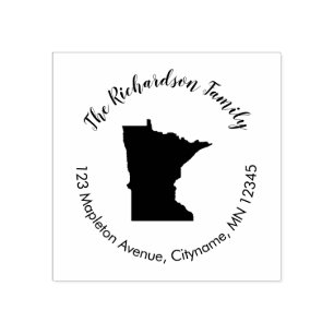 Minnesota Statielstempel voor terugzendadres Rubberstempel