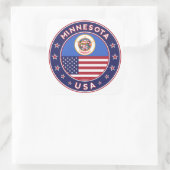 Minnesota sticker, phone case, bag, clock vierkante sticker (Tas)