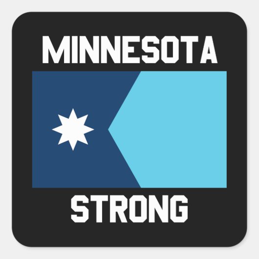 Minnesota Strong Square Sticker (Devant)