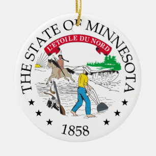 Minnesota-teken Keramisch Ornament