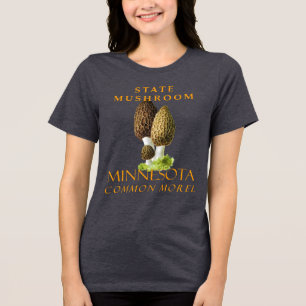 Minnesota Territory Paddenstoel De Gewone Morel Tri-Blend Shirt