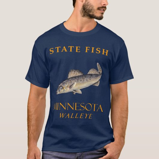 Minnesota Territory Vis de Walleye T-shirt (Voorkant)