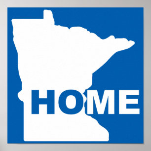 Minnesota Thuis Weg Van Staat Poster Bord