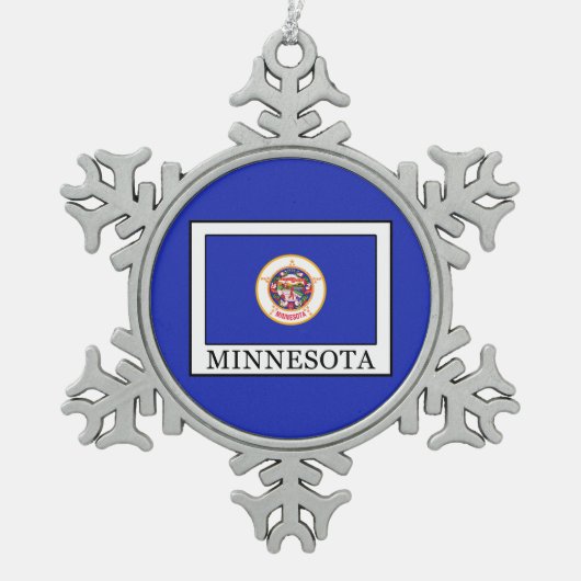Minnesota Tin Sneeuwvlok Ornament (Voorkant)