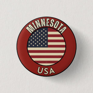 Minnesota Verenigde Staten van Amerika Ronde Button 3,2 Cm