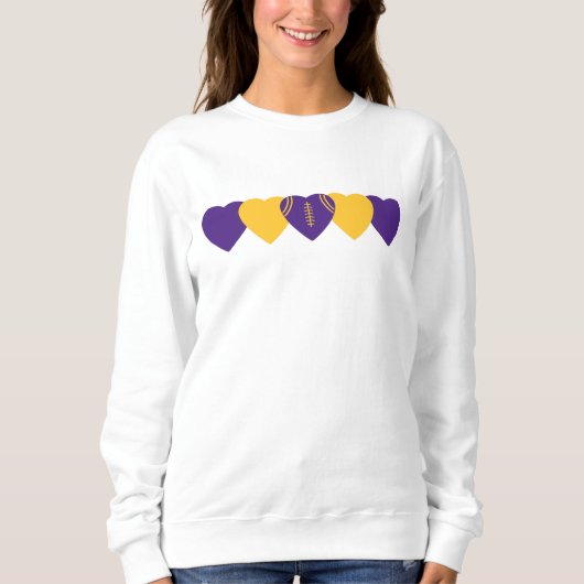 Minnesota Vikings Heart Football Trui (Voorkant)