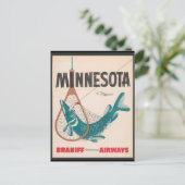 Minnesota Vintage-reis Briefkaart (Staand voorkant)