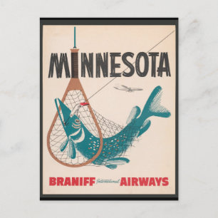 Minnesota Vintage-reis Briefkaart