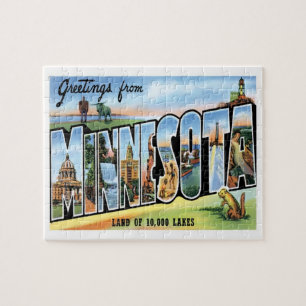 Minnesota Vintage Travel Legpuzzel