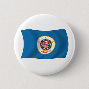 Minnesota Vlag Knop Ronde Button 5,7 Cm