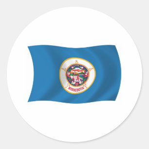 Minnesota Vlagsticker Ronde Sticker