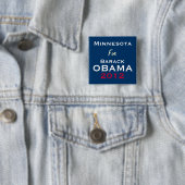 MINNESOTA voor OBAMA 2012 Campaign Button (In situ)