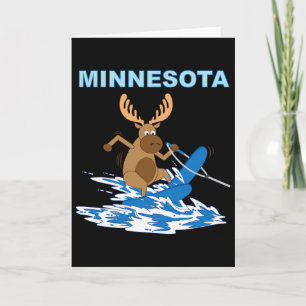 Minnesota Waterskiën Moose Moose Lake Vakantie Kaart