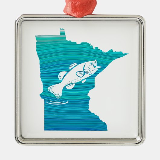 Minnesota Wave Gevist Metalen Ornament (Voorkant)