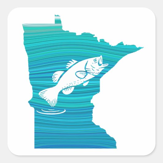 Minnesota Wave Gevist Vierkante Sticker (Voorkant)
