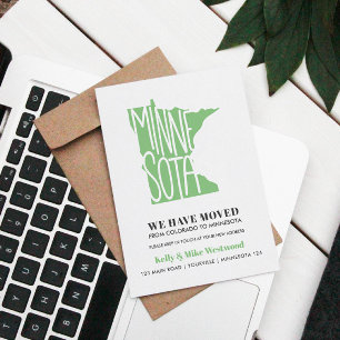 MINNESOTA We hebben New address New Home verplaats Briefkaart