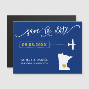 Minnesota Wedding Save the Date Kaart, kaart
