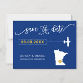 Minnesota Wedding Save the Date Kaart, kaart (Voorkant)