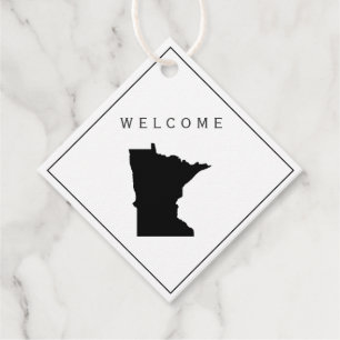 Minnesota Welcome-pak Geschenklabel voor Trouwweek Bedankjes Labels