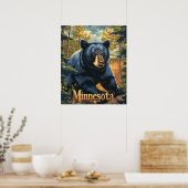 Minnesota Zwart Beer Poster (Keuken)