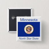 Minnesotan Flag Button (Voorkant /achterkant)