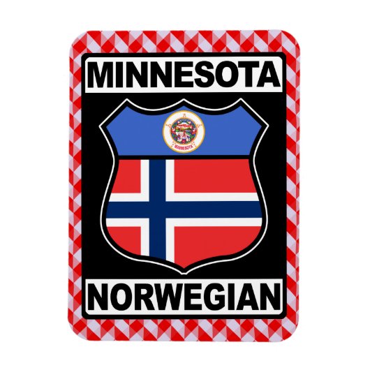 Minnesotan Norwegian American Magnet (Vertical)