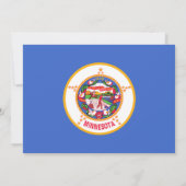 Minnesotan vlag, vlag van Minnesota bruiloft Kaart (Achterkant)