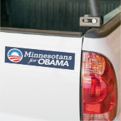 Minnesotans voor Obama Bumpersticker CUSTOM COLOR (Op Truck)