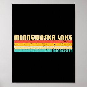 Minnewaska meer Minnesota grappige vissen kamperen Poster