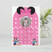 Minnie Mouse birthday invitations theme (Debout devant)